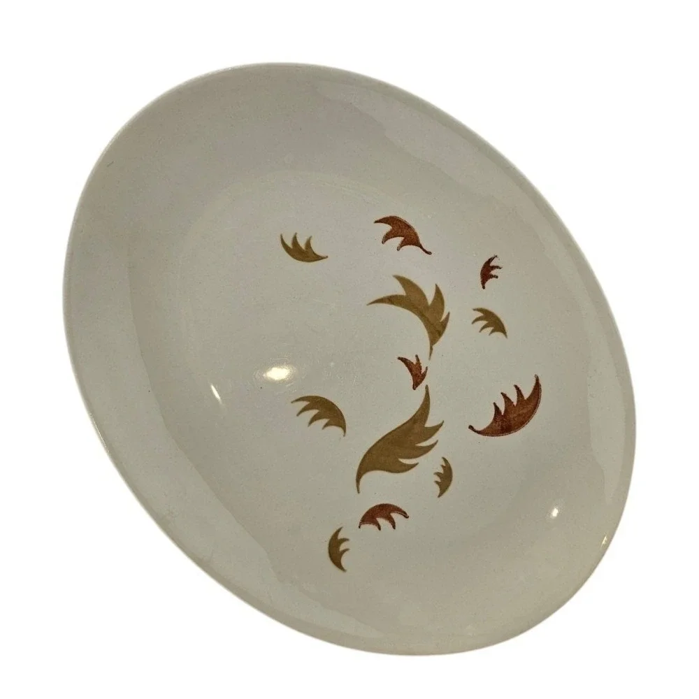 Vintage Leaf Melody Platter, Mid-Century MCM Royal‎ China Serving Mid-Century